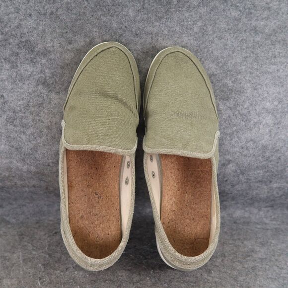 Crown Vintage Shoe Mens 12 Slip On Sneaker Casual Lifestyle Comfort Green Canvas main image 13